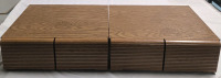 2 VHS Storage Chests with 22 Slots For VHS Tapes Measures 17.5" x 16" x 6" ea