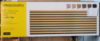 New - UMIACOUSTICS 100% Polyester Fiber Sound-Absorbing Panels +MDF Slats , 4pcs. Each Piece measures 47"&times;15.5"&times;0.83" . Retail $170