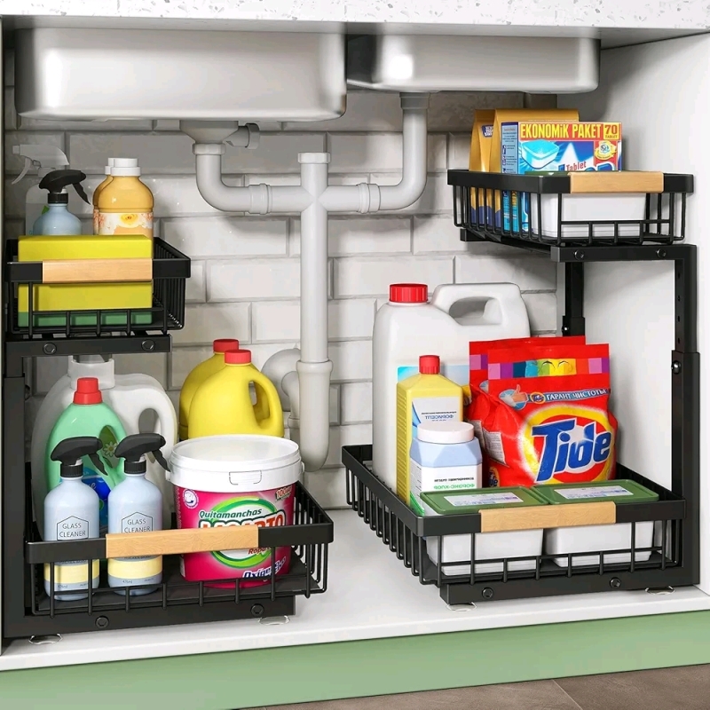 2 Pack New Liuoud Metal Cabinet Storage Racks