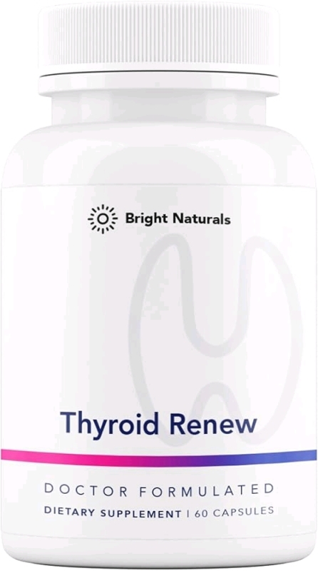 New Bright Naturals THYROID Renew Supplement - Zinc, Selenium, Copper + Thyroid Superfoods | 60 Capsules | EXP 07/2026 | Retails $70