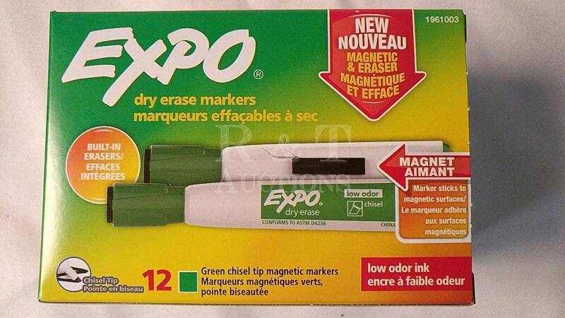 New 12 Pack of Expo Dry Erase Markers - Green