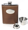 Gorgeous Art Glass Bowl & As-New Flask, Funnel & Shot Glass Set Engraved with Cursive "G" &bull; Bowl 11" x 7.5" x 7.15" - 2