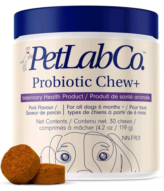 New | PetLabCo. Prebiotic Chew+ for Dogs | Veterinary Health Product | Pork Flavour | 119 g