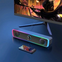 New 2.0 Multimedia Cool Speakers Wired USB Powered/Bluetooth 5.0 Computer Stereo Laptop / Desktop Computer Speakers K2853BT | 12.75" Long