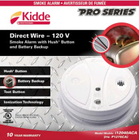 New | Kidde Pro Series Direct Wire- 120V Smoke Alarm |