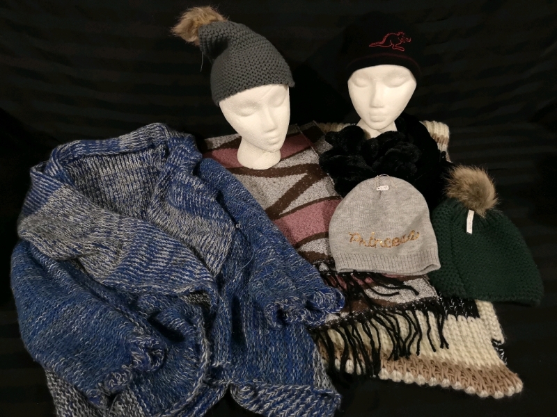 Sweater, Hats and Decorative Scarves+