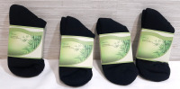 4 New Black Moisture-Wicking Pairs of Socks