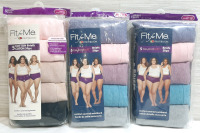 3 New 5-Packs of Fruit of The Loom Women's Cotton Briefs, Size 13