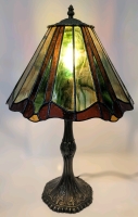 Gorgeous Acrylic Faux Stained Glass Lamp with Surprisingly Heavy Base &bull; 24" Tall