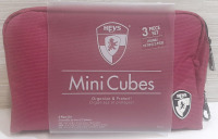 New Heys Mini Cube 3 Piece Set, Contents Inside, Fuchsia Color