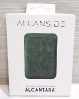 New Alcanside Alcantara Wallet, Green Color