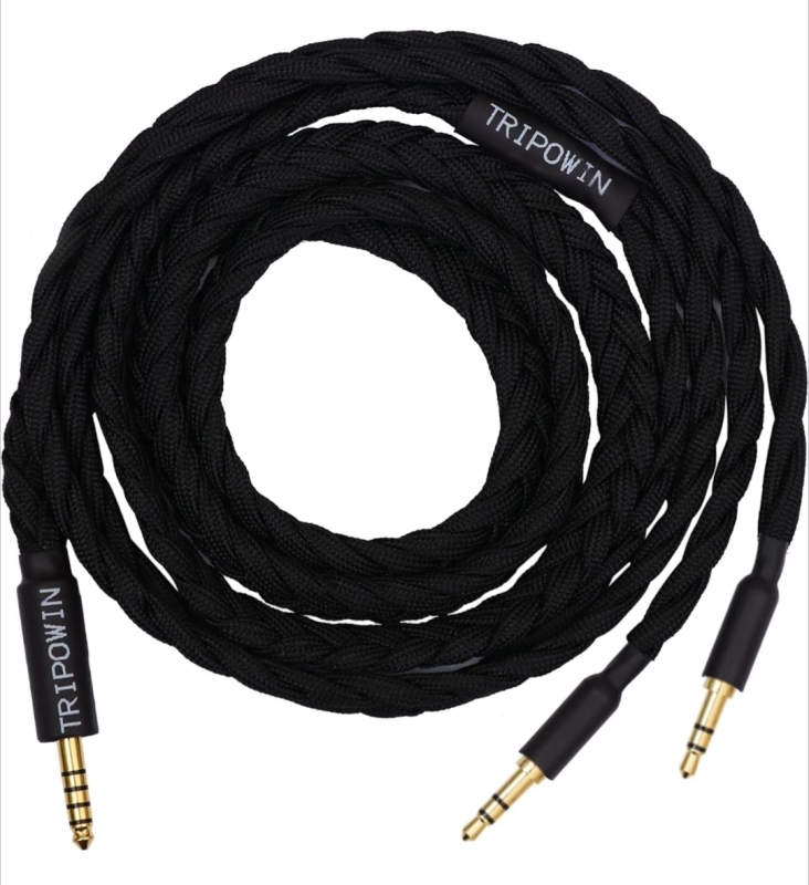 New: Tripowin High Quality Earphone Cable - 1.5m - Dual 3.5mm - 4.4 Balanced