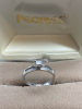 10KT White Gold Solitaire Diamond Ring 10 small Diamonds On Band Stamped 10KT ZEI Size 8 - 3
