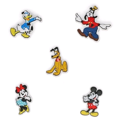 New: Authentic Crocs Jibbitz - Mickey and Friends 5 Pack