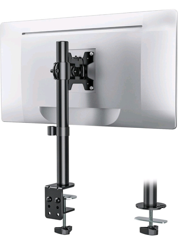 New | WALI Single Monitor Mount | Holds Screen Up to 32inch, 22lbs | * Retails $51.97 *