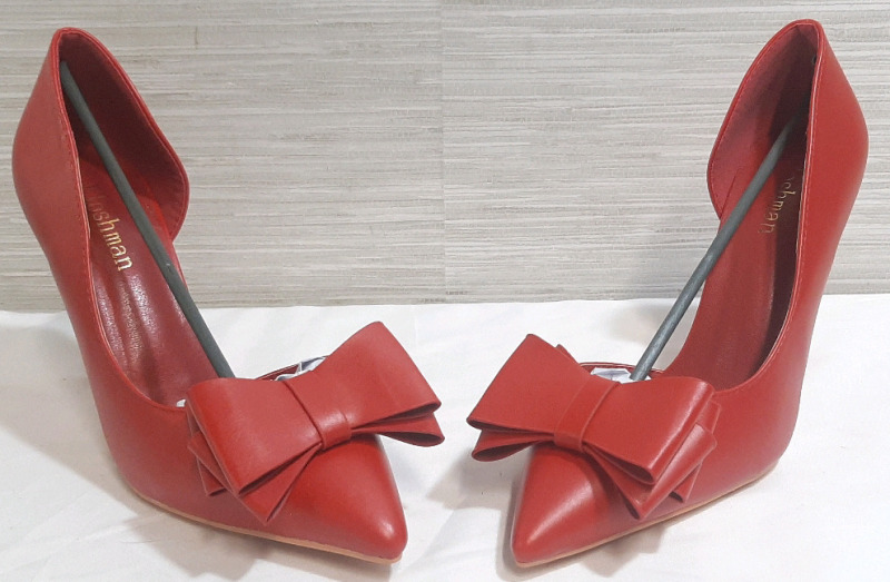 New Eloshman Red Women's Stillettos, Size 6&frac12;