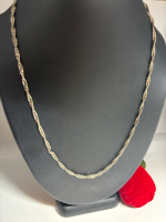 20 Inch MJI Sterling Chain Rope Made in Italy Stamped