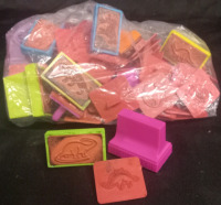 Vintage | Children's Educational Rubber Stamps Variety Assortment