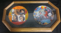 Vintage | Beatles Delphie Limited Edition Plates 2 and 6 | Framed | Measures 24" x 14"