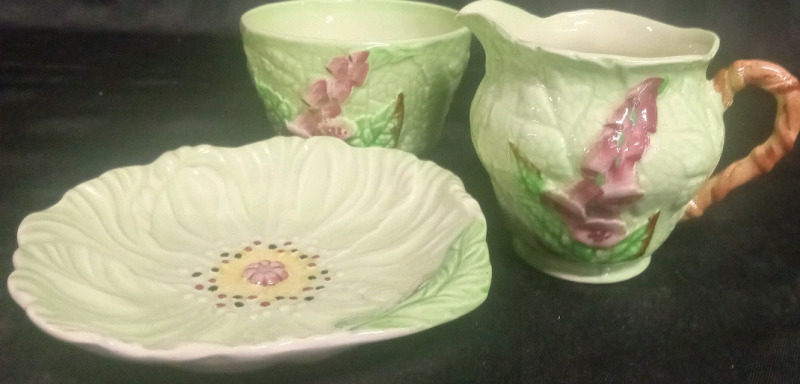 Carlton Ware Sugar and Cream Set | Tallest Item Measures 3"