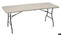 New | Staples 6' x 30" Heavy Duty Plastic Folding Table | * Retails $84.99 *
