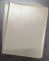 2 New: Vegan Leather Padfolio's - 9.25" x 12.25" - Brown