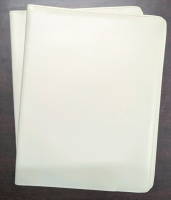 2 New: Vegan Leather Padfolio's - 9.25" x 12.25" - White