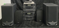 Fisher Mini Componet CD Audio System W/ Remote & 4 Speakers | Model # TAD M70