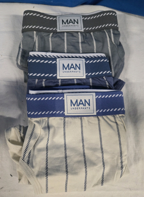 3 Pack New | Man Underpants Classic Striped Briefs Size: Large