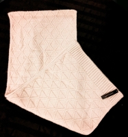 New LOVE & LORE Knitted Chalet Scarf : Blush | 15" x 76" Long
