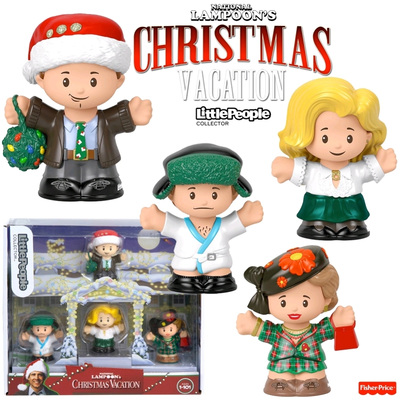 New LITTLE PEOPLE Collector : National Lampoon's Christmas Vacation with Four 3" Tall Figures