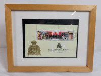 1873 - 1998 Royal Canadian Mounted Police Canada Post Stamp Set in Frame