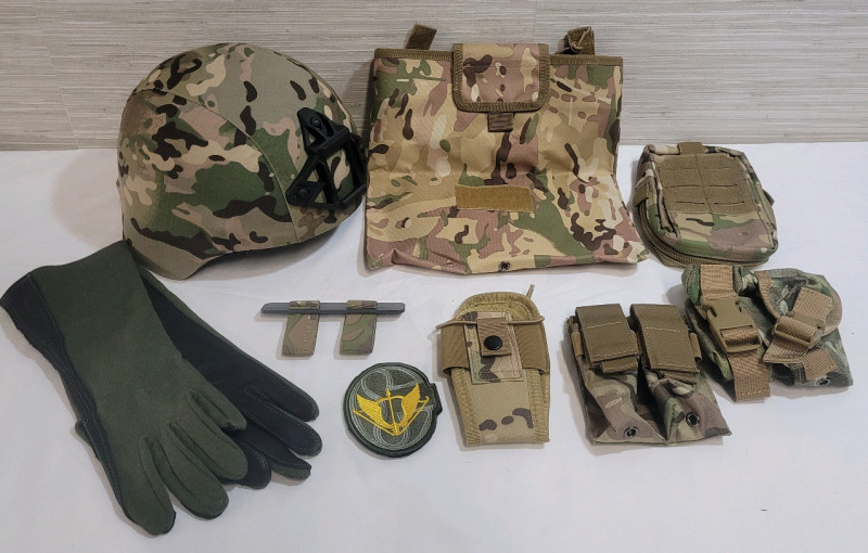 New - Russian SSO Special Forces Military Uniform Accessories . Patch , Helmet , Gloves , Small Bag plus more