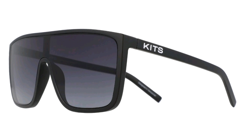 New - KITS The Chase Matte Black w/Gradient Black Lenses Sunglasses . Made in Canada