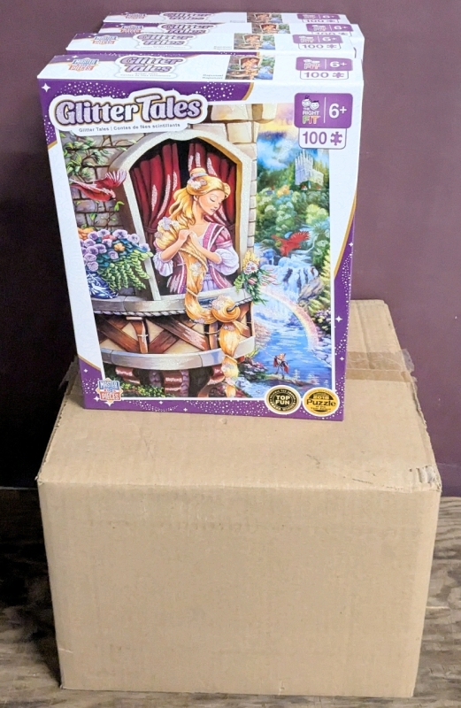 10 New GlitterTales RAPUNZEL 100-Piece Jigsaw Puzzle &bull; 14" x 19" Finished Size ea