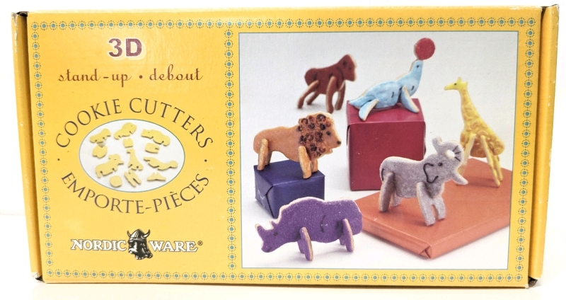 As-New NORDIC WARE 3D Stand-Up Zoo Animal Cookie Cutters &bull; Up to 5.75" Long