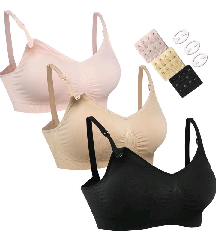 3 Pack New | HOFISH Size:Small Maternity Nursing Bras for Breastfeeding