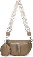 New Women's Versatile Casual Pebble Leather* Mother & Child Shoulder Bag Set with Woven Shoulder Strap &bull; 9.5" x 7"