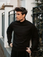 New Size XXXL | NOVA MEN DeAngelo Turtleneck Sweater &bull; Black