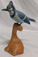 "BlueJae" by Epp Wooden Blue Jay Figurine | Measures 8" Tall