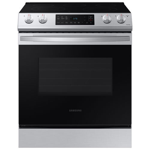 New Samsung 30" 6.3 Cu. Ft. Self-Clean 5-Element Slide-In Electric Range (NE63T8111SS)