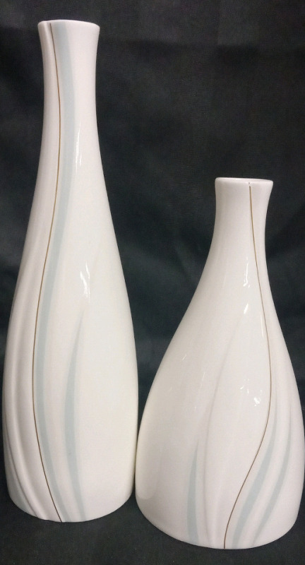 Royal Doulton Impressions "Willow Wisp Vase" Pair of Vases | Tallest Item Measures 9"