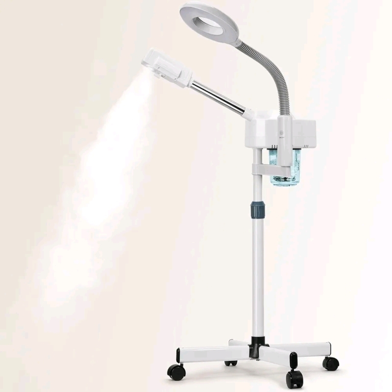 New Jostzhxin 2 in 1 Facial Steamer with PTC Heating System with 5X Magnifying Lamp/Adjustable Hot Mist Nozzle, Ozone Facial Steamer for Home Beauty Salon Spa, Face Steamer for Esthetician Retails for $150