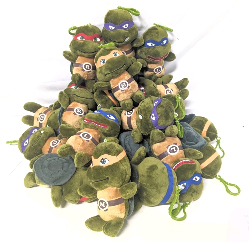 24 New TMNT Teenage Mutant Ninja Turtles Keychain Plush Toys &bull; 5" Tall Each