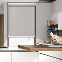 New: Grandekor Smart Blackout Blind - Gray - 25" Wide x 72" Long