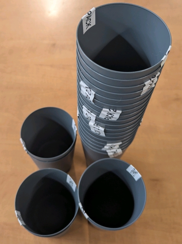 24 New Plastic Drinking Glasses | 4 Smaller 4.5", 20 Larger 6"
