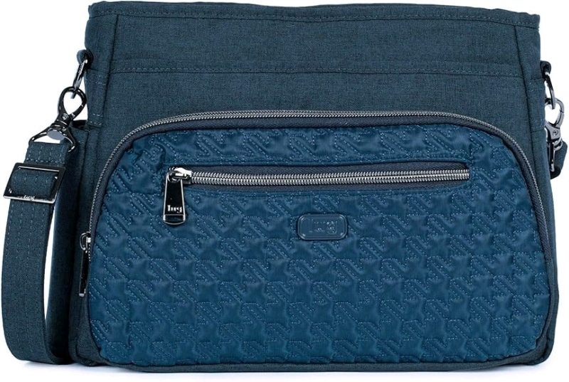 New LUG Shimmy SE Crossbody Bag Purse &bull; HR/Navy | 11" x 9" x 3.5"