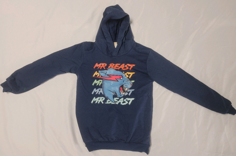 New Child Size Small - Mr Beast Long Sleeve Hoodie