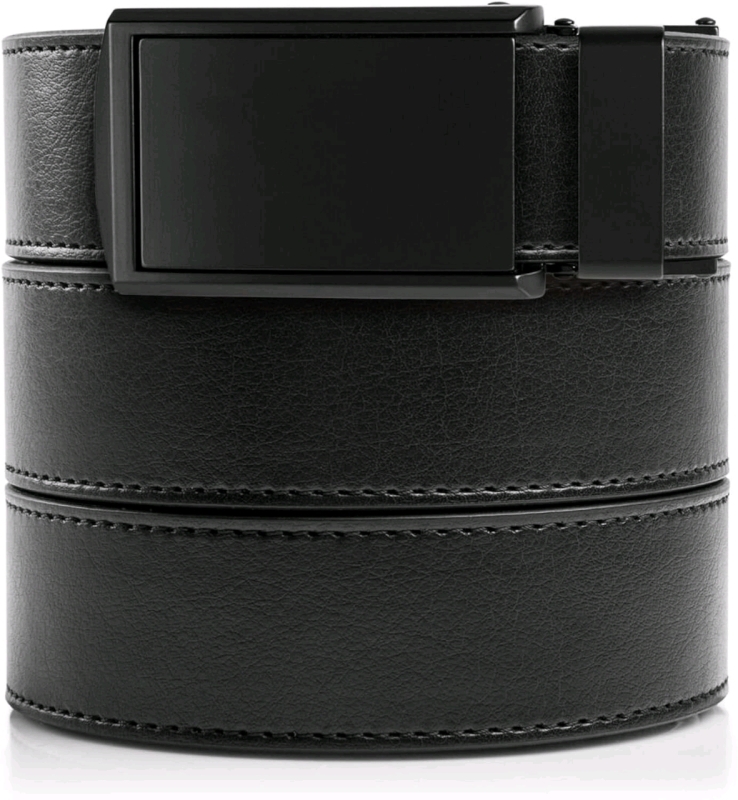 New SLIDEBELTS Classic Ratchet Vegan Leather Belt with Premium Buckle | 50" Long x 1.25" Wide &bull; Retails $50+
