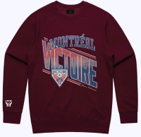 New Size XL | Peace Collective MONTREAL VICTOIRE Crew Neck Sweater : Maroon | Retails $89!